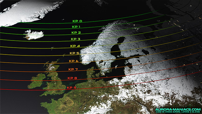 KP Index map Europe