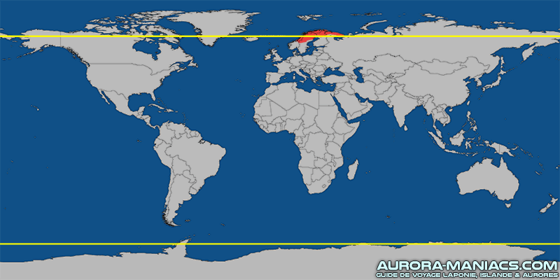 Cercle Arctique Nuit Polaire Soleil De Minuit Aurora