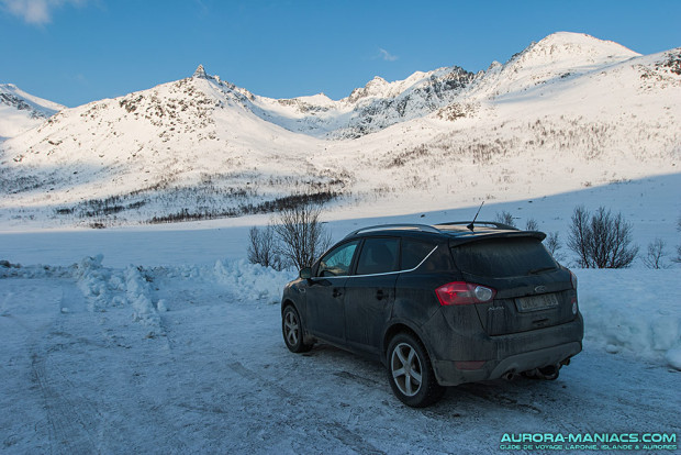 Paysage au réveil après une nuit dans le véhicule, autour de Tromso