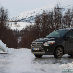 Piste verglacée dans la région de Tromso