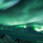 Aurore boréale dans la région de Tromso