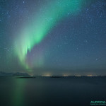 Aurore boréale dans les iles Lofoten