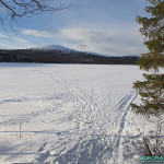 Lac gelé en Laponie finlandaise