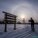 Ski de fond au parc de Pallas Yllastunturi (Cercle parhélique)