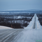 Route au nord de la Finlande