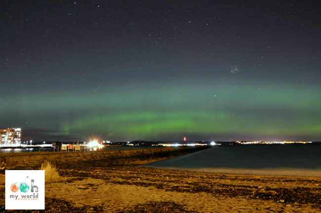 Hier soir, des aurores ont dansé au dessus d'Edimbourg ! (Ecosse)