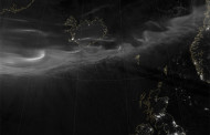 Photo satellite des aurores de la nuit du 6 mars 2016
